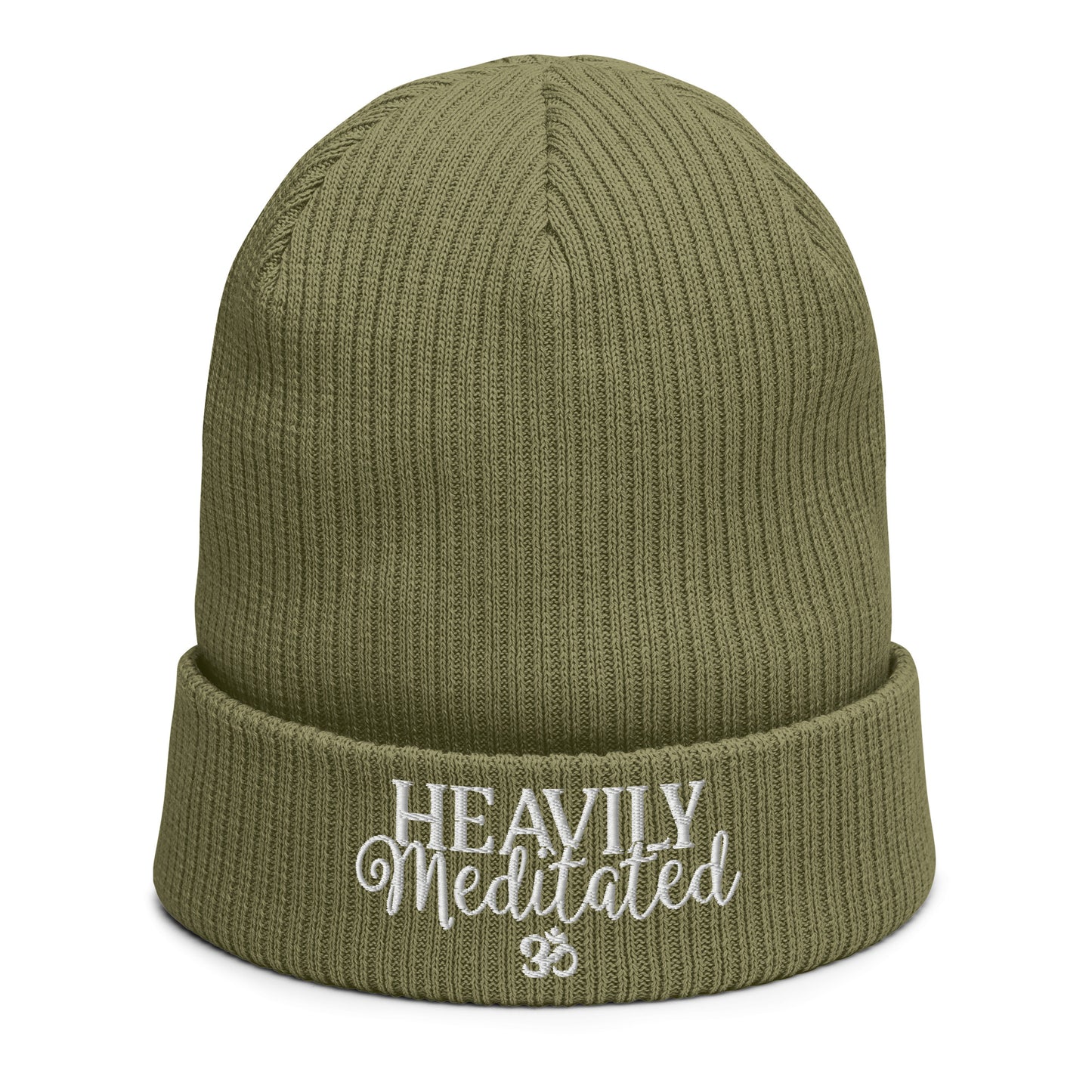 Heavily Meditated Organic ribbed beanie