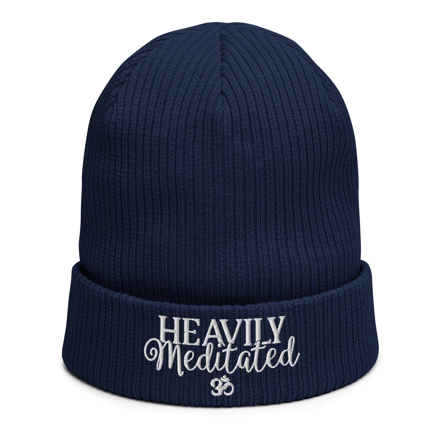 Heavily Meditated Organic ribbed beanie